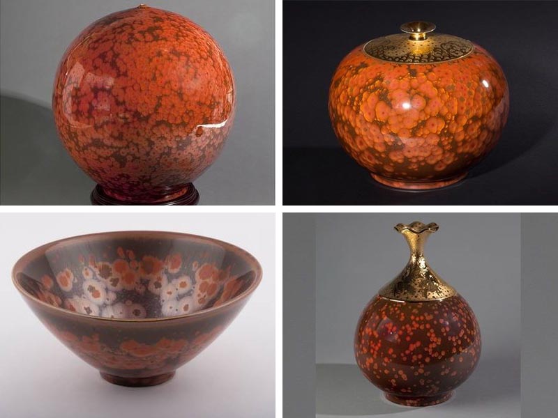【 鐵紅結晶釉 】紅運花開之美 Taiwan ceramic red crystalline glazes vase art